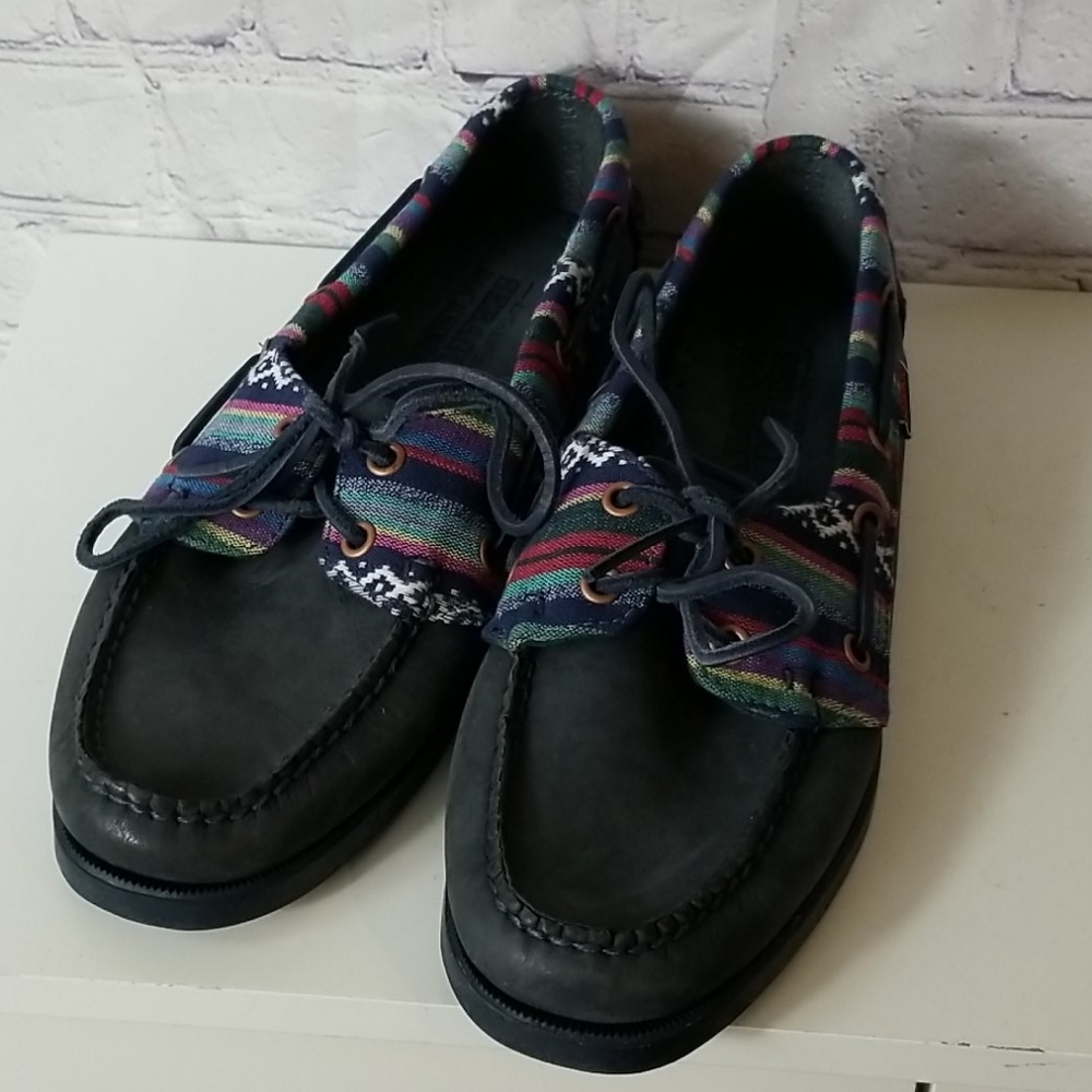 Sebago Boat Navy Tribal Flats Shoes